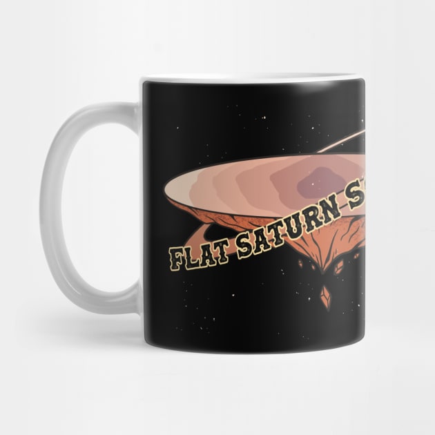 Funny Space Astronomy FLAT SATURN SOCIETY by Dibble Dabble Designs